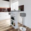 Bartisch-Set Anthrazit/Weiß 57 x 80 cm mit 2 Barhockern Vicco Bild 4
