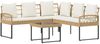 vidaXL Gartensofa-set mit Kissen 2 pcs Natur Poly Rattan Stahl 42026821 Bild 2