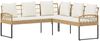 vidaXL Gartensofa-set mit Kissen 2 pcs Natur Poly Rattan Stahl 42026821 Bild 3