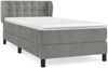 vidaXL Boxspringbett mit Matratze Hellgrau 90x200 cm Samt, Härtegrad: H2 [3127709] Bild 2