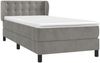 vidaXL Boxspringbett mit Matratze Hellgrau 90x200 cm Samt, Härtegrad: H2 [3127709] Bild 3