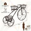 COSTWAY Blumenständer (1 St), Blumenregal, Pflanzenständer Fahrrad, mit 3 Körben Bild 4