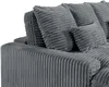 Vente-unique - CALAZO Sofa Samt Grau - B 170 cm x H 85 cm x L 232 cm Bild 4