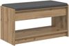 vidaXL Flurbank mit Kissen mit Regal Artisan-Eiche 83 x 38 x 45 cm 891583 Bild 2