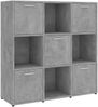 vidaXL Bücherregal Betongrau 90x30x90 cm Holzwerkstoff 802934 Bild 2