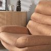 Bronx71 Sessel mit Hocker Palma Leinen drehbar kupfer Bild 4