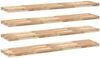 vidaXL Schweberegale 4 Stk. 160x30x4 cm Massivholz Akazie Unbehandelt 3279470 Bild 2