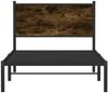 vidaXL Metallbett ohne Matratze Räuchereiche 100x190 cm 4007661 Bild 5