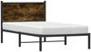 vidaXL Metallbett ohne Matratze Räuchereiche 100x190 cm 4007661 Bild 4