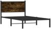 vidaXL Metallbett ohne Matratze Räuchereiche 100x190 cm 4007661 Bild 3