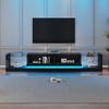 Lowboard mit LED-BeleuchtungTV-Board, Fernsehtisch, TV-Ständer 1 St. zwei klapptür , für Fernseher bis 80 Zoll Bild 5