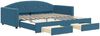 vidaXL Tagesbett Ausziehbar mit Schubladen Blau 100x200 cm Samt 3197355 Bild 2