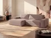 Vente-unique - Ecksofa mit Schlaffunktion - Ecke Links - Cord - Hellviolett - AMELIA Bild 1