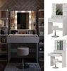 Schminktisch Taylor Weiß 80 cm mit LED Beleuchtung und Hocker Vicco Bild 2