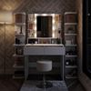 Schminktisch Taylor Weiß 80 cm mit LED Beleuchtung und Hocker Vicco Bild 4