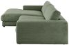 KAWOLA Sofa MADELINE Ecksofa Cord olivgrün Longchair links 85 x 190 x 270 cm Bild 3