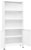vidaXL Bücherregal im Industrie-Stil Weiß 80x32x180 cm Stahl 339632 Bild 5
