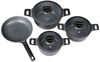 Mulex Topf-Set MALAGA, aus hochwertigem Aluguss, Aluminiumguss (Set, 7-tlg, Kochtopfset inkl. Bratpfanne), hitzebeständige Bakelitgriffe, inkl. Softtouch-Silikon Glasdeckel Bild 3