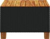 vidaXL Gartentisch Schwarz 55x55x36 cm Poly Rattan Akazienholz 365908 Bild 5