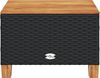 vidaXL Gartentisch Schwarz 55x55x36 cm Poly Rattan Akazienholz 365908 Bild 4