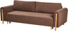 Schlafsofa 3-Sitzer KVAM Bouclé Braun mit Stauraum Bild 5