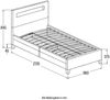 HOME DELUXE LED Bett mit Schubladen und Matratze NUBE - 90 x 200 cm Weiß Bild 4