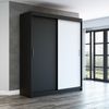 Schwebetürenschrank PAX 2-türig Schrank 160 cm (mit Spiegel) Farbe: Schwarz , weiß Bild 2