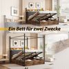 Bett 140x190 cm, multifunktionales Smart‑Himmelbett mit Metalll‑Holz‑Korpus, hydraulischem Bettkasten, integrierter LED und USB/Type‑C,Schwarz Bild 5