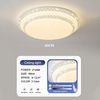 POPOLIC Deckenleuchte LED-Deckenleuchte, 3 Farben, dimmbar, runde LED-Aufbauleuchte, mit Fernbedienung, Kristallrand-Deckenleuchte Bild 3
