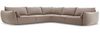 Micadoni Ecksofa Kaelle 7-Sitzer Samt Cappuccino Bild 2