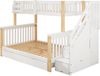 Kinderbett 90×200/140×200 cm aus Massivholz mit integriertem Stauraum, weiß Bild 5