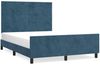 vidaXL Bettgestell ohne Matratze Dunkelblau 140x200 cm Samt 3125883 Bild 2