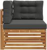 vidaXL Outdoor Ecksofa Massivholz Akazie Natur 900570 Bild 4