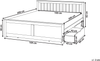 Bett mit 4 Schubladen Kiefernholz OLENDON 160x200 cm Braun Bild 2