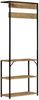 vidaXL Garderobe mit Schuhablage 68x30x182cm Raues Massivholz Mango 372737 Bild 4