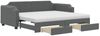 vidaXL Tagesbett Ausziehbar mit Schubladen Dunkelgrau 90x190 cm Stoff 3197699 Bild 2