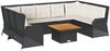 vidaXL 7-tlg. Garten-Lounge-Set mit Kissen Schwarz Poly Rattan 3262369 Bild 2