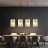 LED Hängeleuchte, 4 Flammig, Glasstäbe, gold, H 140 cm Bild 4