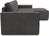 DOMO. collection Ecksofa 800 021, Couch in L-Form mit Cordstoff, Modulsofa mit Taschenfederkern, Sofa, Polsterecke, Eckcouch 273 x 172 x 85 cm (BxTxH), dunkelgrau Bild 3