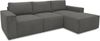 DOMO. collection Ecksofa 800 021, Couch in L-Form mit Cordstoff, Modulsofa mit Taschenfederkern, Sofa, Polsterecke, Eckcouch 273 x 172 x 85 cm (BxTxH), dunkelgrau Bild 2