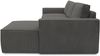 DOMO. collection Ecksofa 800 021, Couch in L-Form mit Cordstoff, Modulsofa mit Taschenfederkern, Sofa, Polsterecke, Eckcouch 273 x 172 x 85 cm (BxTxH), dunkelgrau Bild 5