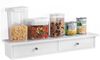 Wandregal mit 2 Schubladen Wandschublade Schweberegal aus MDF-Platte Wandschrank Weiß LWS65WT Bild 5