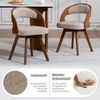 BlingBin 4-Fußstuhl Holz Esszimmerstuhl 360° Drehbar Polsterstuhl (Stuhl, 2 St), mit Baumwoll-Leinen-Kissen & geschwungener Rückenlehne, für Wohnzimmer Bild 3
