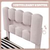 Polsterbett, LED, hydraulische Hebefunktion & verstellbares Kopfteil, Samt, Rosa, 90 × 200 cm Bild 3