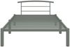 vidaXL Bettgestell Grau Metall 90x200 cm 284662 Bild 3