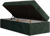 Boxspringbett 90x200 Polsterbett ZERO 90 Einzelbett ohne Kopfteil, inkl. Stauraum & Multipocket-Matratze, Hotelbett - Dunkelgrün Cordstoff - H3 - Topper T25 Bild 5