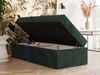 Boxspringbett 90x200 Polsterbett ZERO 90 Einzelbett ohne Kopfteil, inkl. Stauraum & Multipocket-Matratze, Hotelbett - Dunkelgrün Cordstoff - H3 - Topper T25 Bild 3