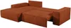 Vente-unique - AMELIA Sofa SamtStoff Rot - B 167 cm x H 85 cm x L 267 cm Bild 5