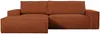 Vente-unique - AMELIA Sofa SamtStoff Rot - B 167 cm x H 85 cm x L 267 cm Bild 3