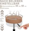 Zedelmaier Hocker Drehhocker Bürohocker Barhocker Arbeitshocker Polsterung, 44-58cm Höhenverstellbarer, 360°drehbar mit 5 Rollen Bild 3